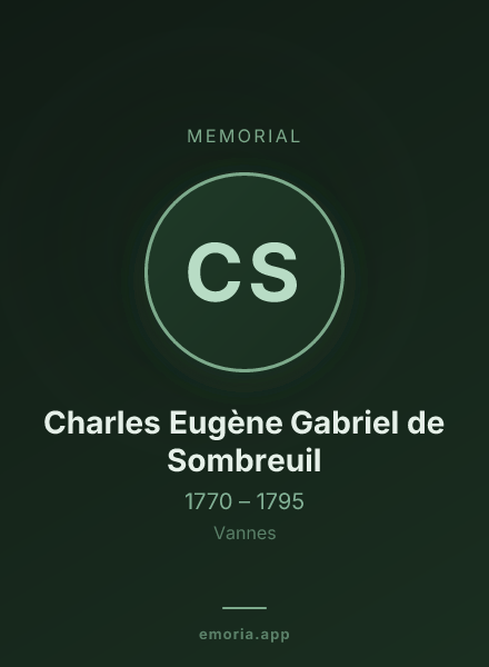 Memorial portrait of Charles Eugène Gabriel de Sombreuil