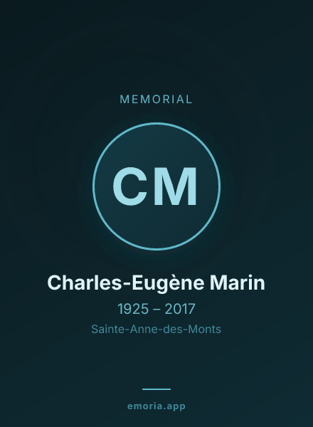Memorial portrait of Charles-Eugène Marin