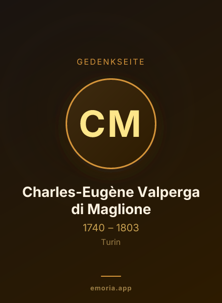 Gedenkportrait von Charles-Eugène Valperga di Maglione