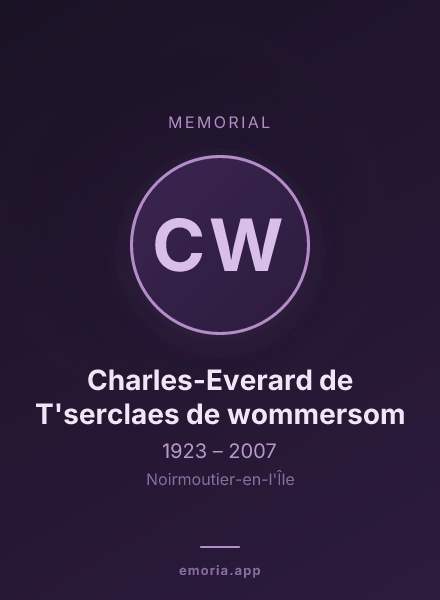 Memorial portrait of Charles-Everard de T'serclaes de wommersom