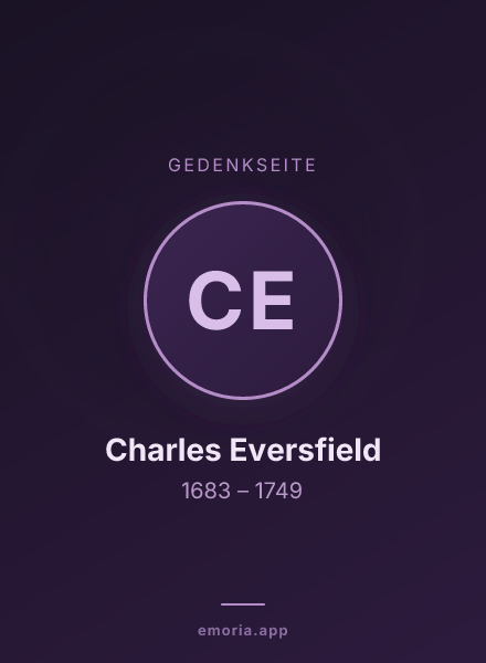Gedenkportrait von Charles Eversfield