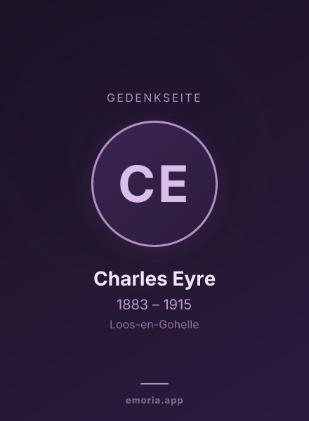 Gedenkportrait von Charles Eyre