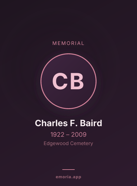 Memorial portrait of Charles F. Baird