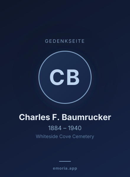 Gedenkportrait von Charles F. Baumrucker