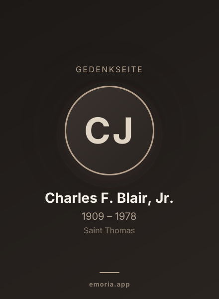 Gedenkportrait von Charles F. Blair, Jr.