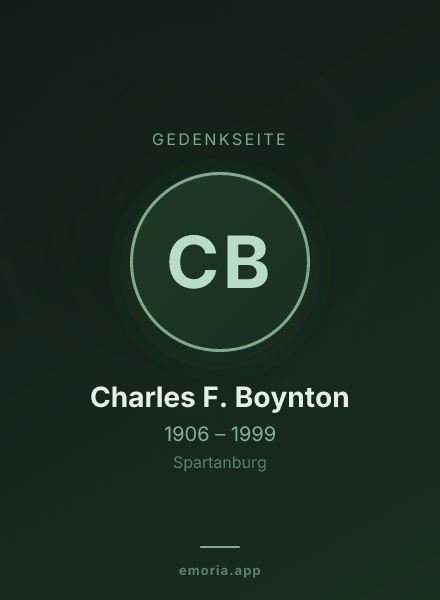 Gedenkportrait von Charles F. Boynton