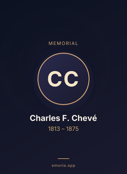 Memorial portrait of Charles F. Chevé