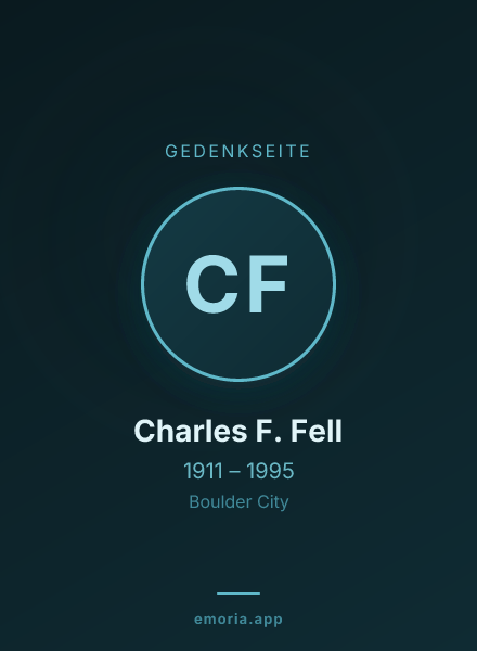 Gedenkportrait von Charles F. Fell