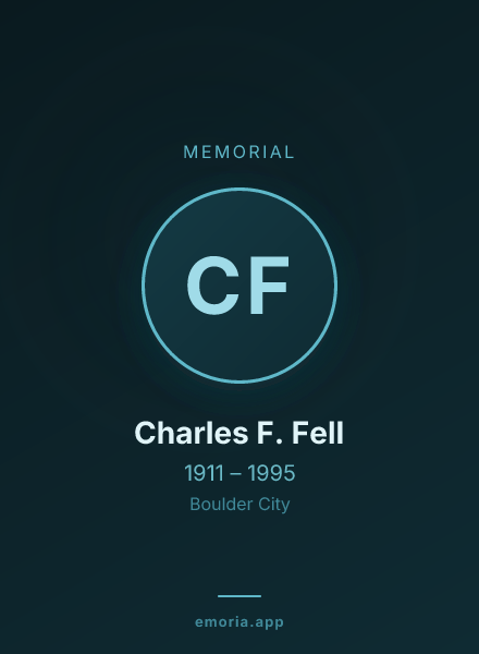 Memorial portrait of Charles F. Fell