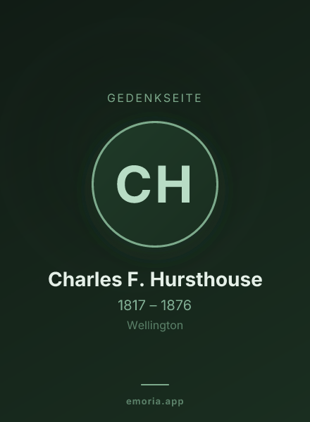 Gedenkportrait von Charles F. Hursthouse