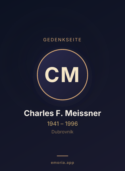Gedenkportrait von Charles F. Meissner