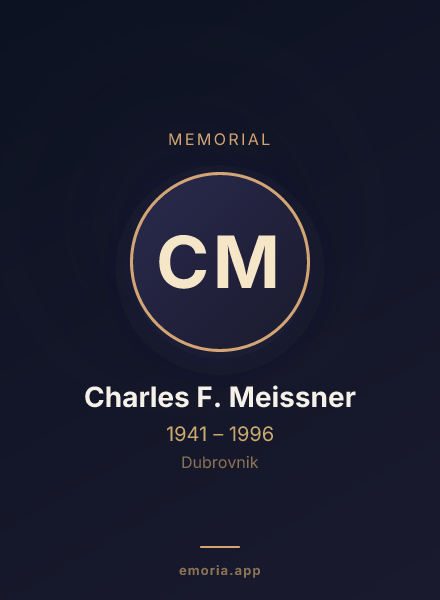 Memorial portrait of Charles F. Meissner