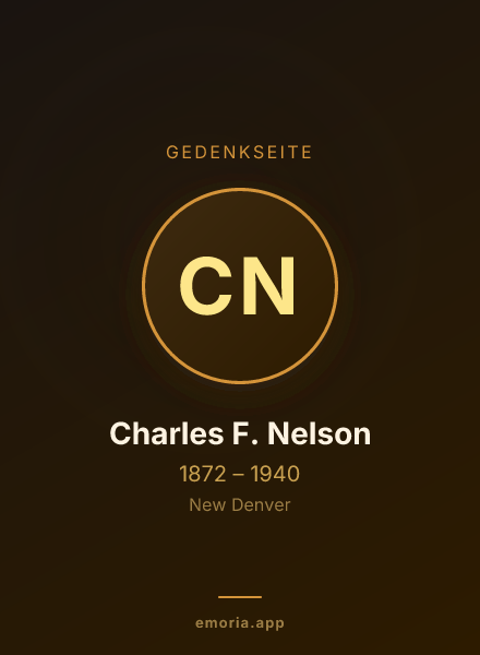 Gedenkportrait von Charles F. Nelson