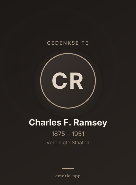 Gedenkportrait von Charles F. Ramsey