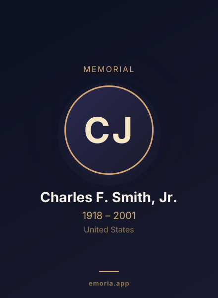 Memorial portrait of Charles F. Smith, Jr.