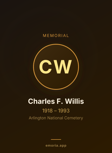 Memorial portrait of Charles F. Willis
