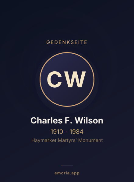 Gedenkportrait von Charles F. Wilson