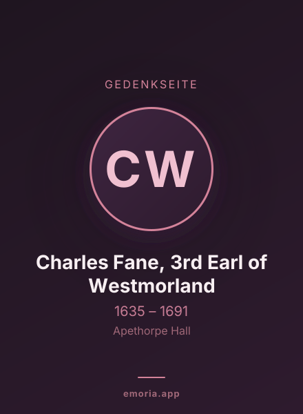 Gedenkportrait von Charles Fane, 3rd Earl of Westmorland