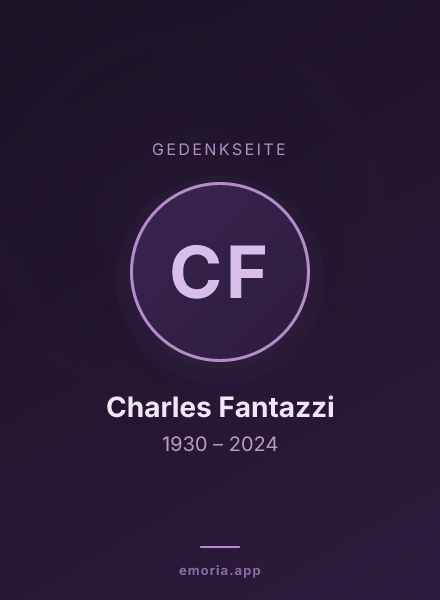 Gedenkportrait von Charles Fantazzi