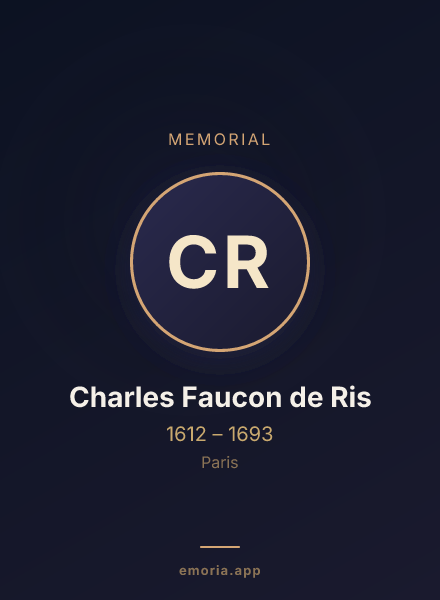 Memorial portrait of Charles Faucon de Ris