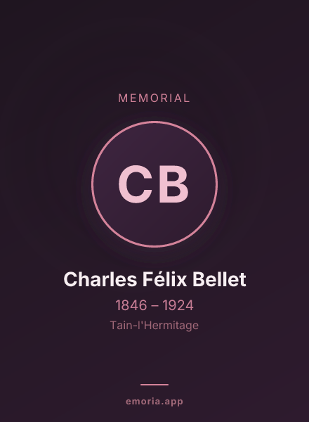 Memorial portrait of Charles Félix Bellet