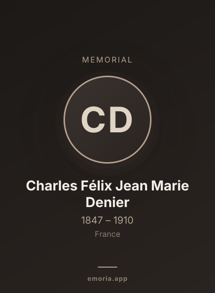 Memorial portrait of Charles Félix Jean Marie Denier