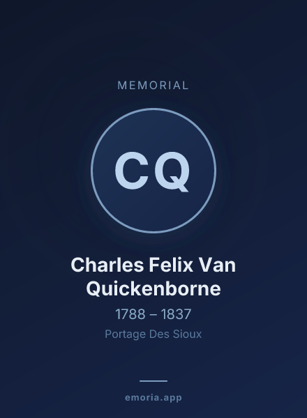 Memorial portrait of Charles Felix Van Quickenborne