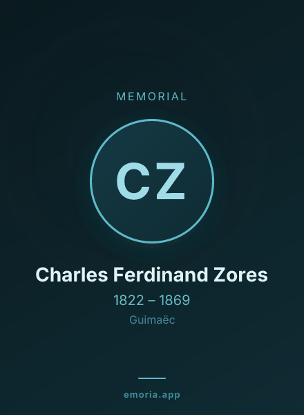 Memorial portrait of Charles Ferdinand Zores