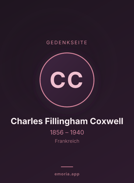 Gedenkportrait von Charles Fillingham Coxwell