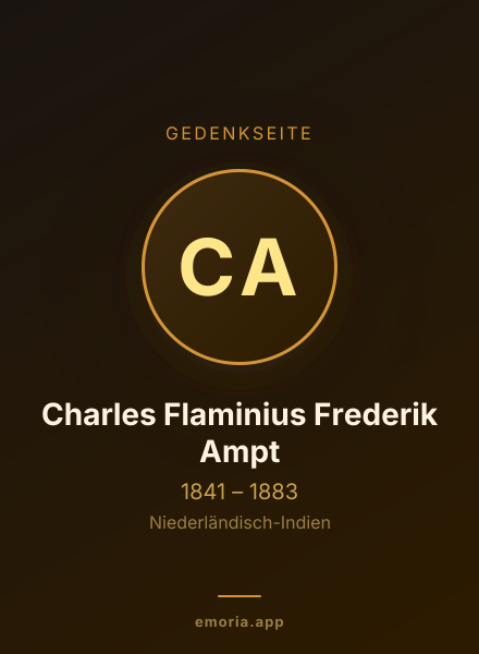 Gedenkportrait von Charles Flaminius Frederik Ampt