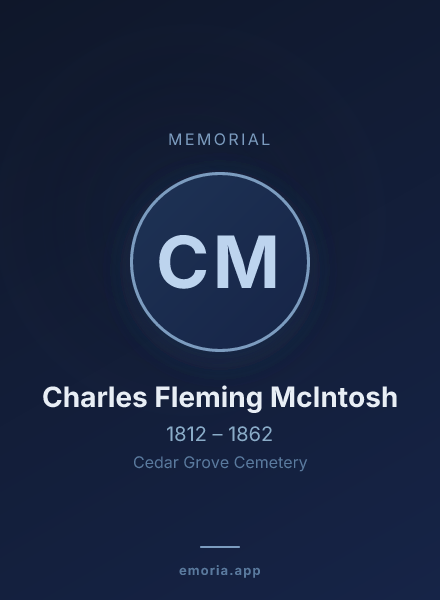 Memorial portrait of Charles Fleming McIntosh