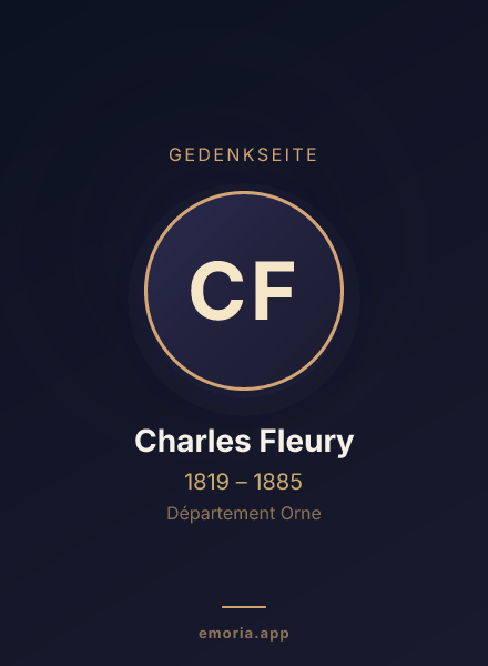 Gedenkportrait von Charles Fleury