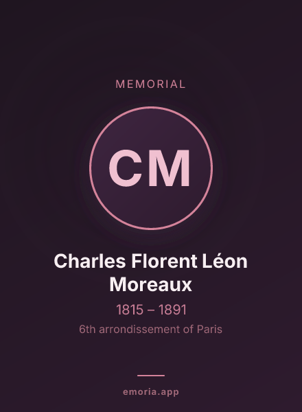 Memorial portrait of Charles Florent Léon Moreaux