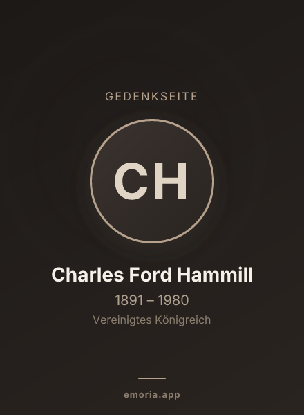Gedenkportrait von Charles Ford Hammill