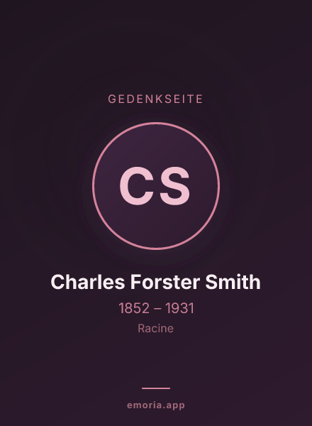 Gedenkportrait von Charles Forster Smith