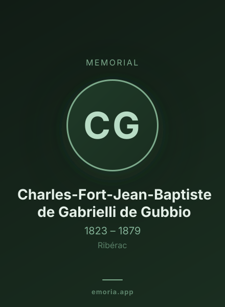Memorial portrait of Charles-Fort-Jean-Baptiste de Gabrielli de Gubbio