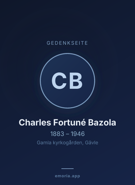 Gedenkportrait von Charles Fortuné Bazola