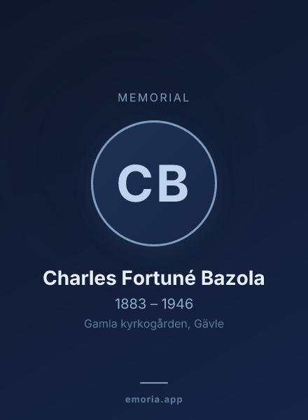 Memorial portrait of Charles Fortuné Bazola