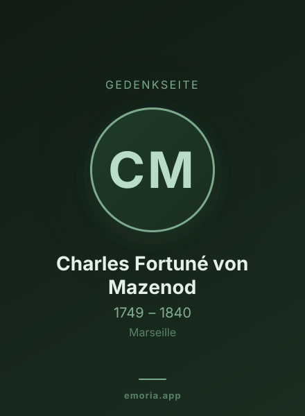 Gedenkportrait von Charles Fortuné von Mazenod