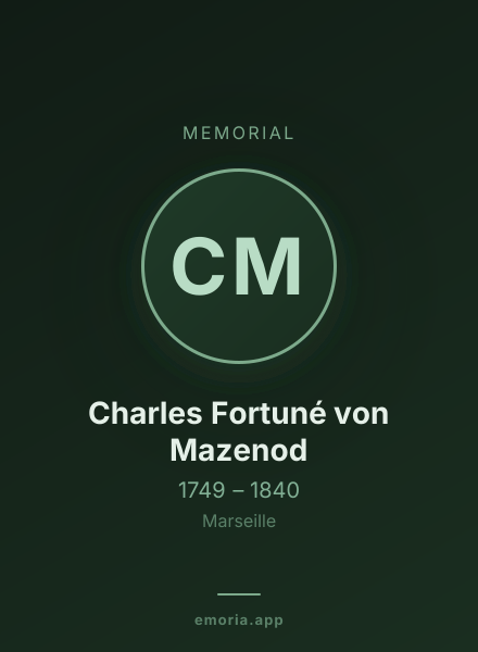 Memorial portrait of Charles Fortuné von Mazenod