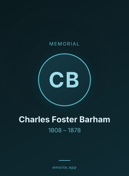 Memorial portrait of Charles Foster Barham