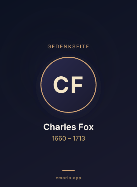 Gedenkportrait von Charles Fox