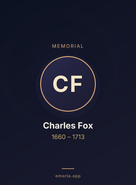 Memorial portrait of Charles Fox