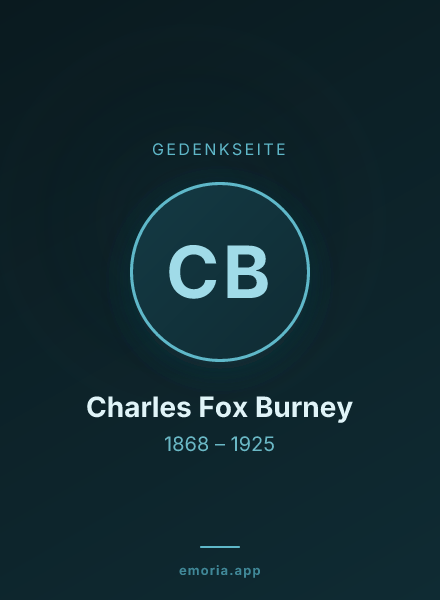 Gedenkportrait von Charles Fox Burney