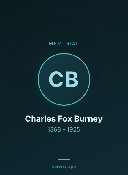 Memorial portrait of Charles Fox Burney