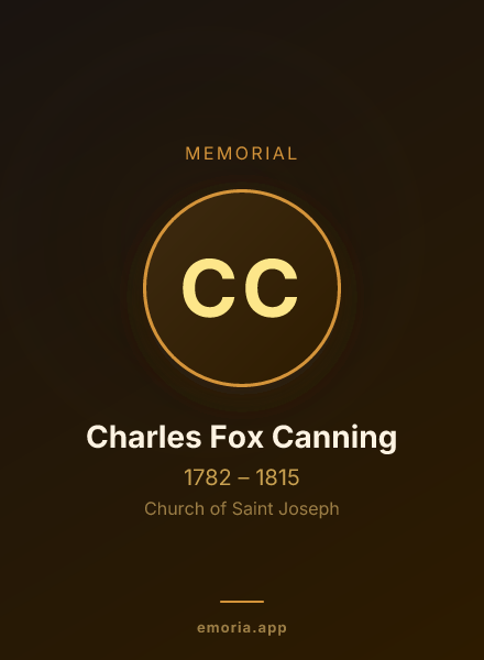 Memorial portrait of Charles Fox Canning
