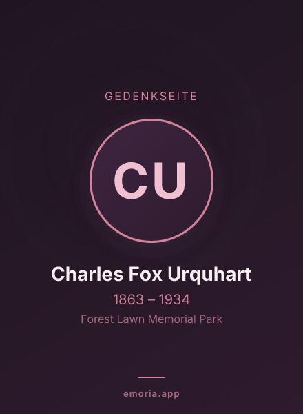Gedenkportrait von Charles Fox Urquhart