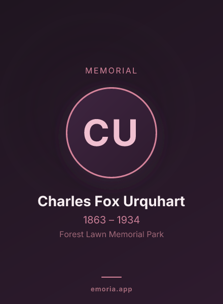 Memorial portrait of Charles Fox Urquhart