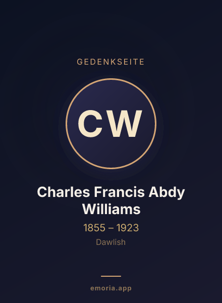Gedenkportrait von Charles Francis Abdy Williams