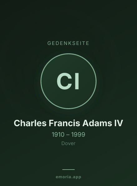 Gedenkportrait von Charles Francis Adams IV